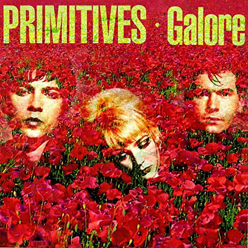 CD cover for “Galore” by The Primitives, featuring three faces in flowers.