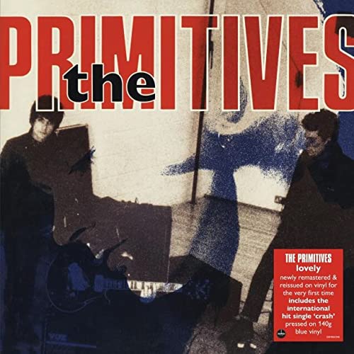 Album cover for "Primitives, the - Lovely" featuring band members and abstract art.