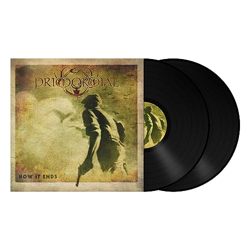 Primordial "How It Ends" vinyl record with distressed, sepia-toned cover art.