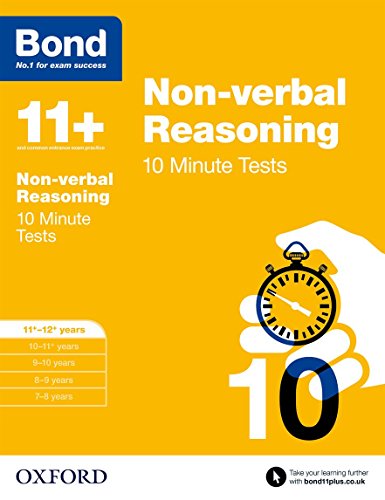 Yellow book cover with stopwatch and large number “10”, for 11+ exams.