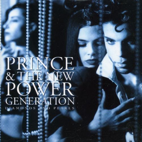 Blue-toned album cover featuring Prince and a woman surrounded by pearl strands.