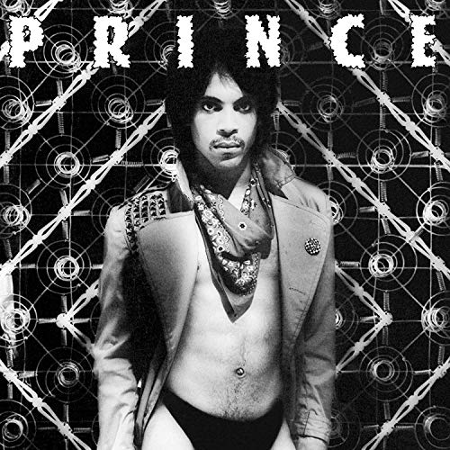 Prince album cover, "Dirty Mind," featuring artist in jacket and chains.