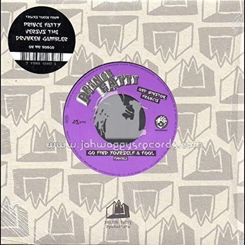 A vinyl record sleeve with a purple record and grey patterned background.