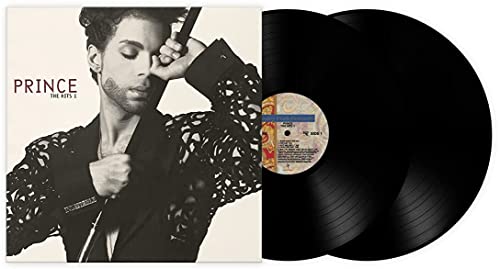 Vinyl record sleeve with Prince's name and collection of his hit songs on cover.