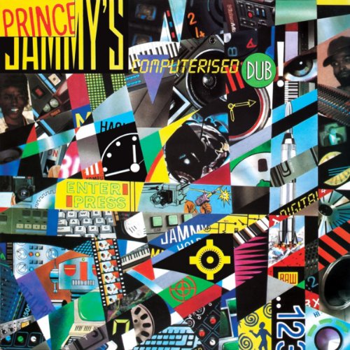 Collage album cover for Prince Jammy’s “Computerised Dub” vinyl record.