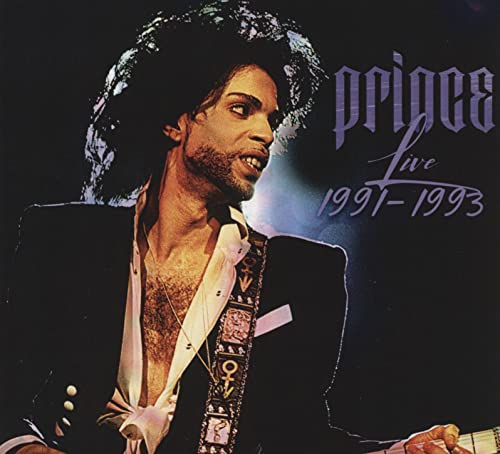 Prince album cover, "Live 1991-1993", featuring a portrait of the artist.