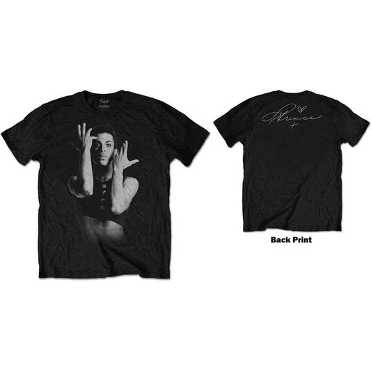 Black unisex t-shirt with large white “Parade” signature print on the back.