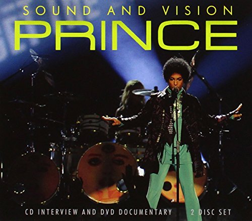 Prince performing on stage, album cover for "Sound And Vision.