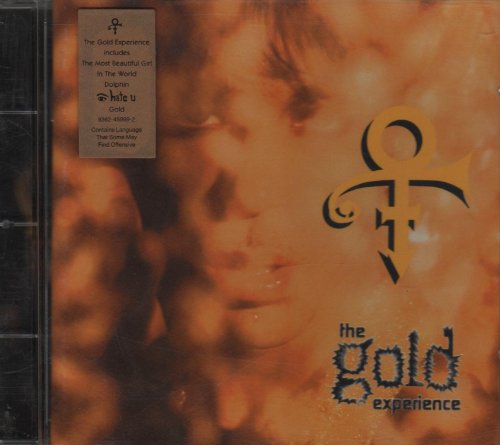 Prince’s “The Gold Experience” CD cover, orange and gold abstract design.