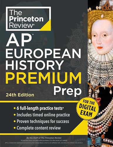 AP European History prep book cover with portrait of Queen Elizabeth I.