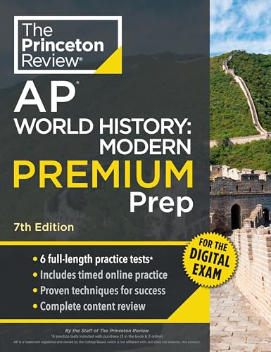 AP World History prep book cover with a section of the Great Wall.