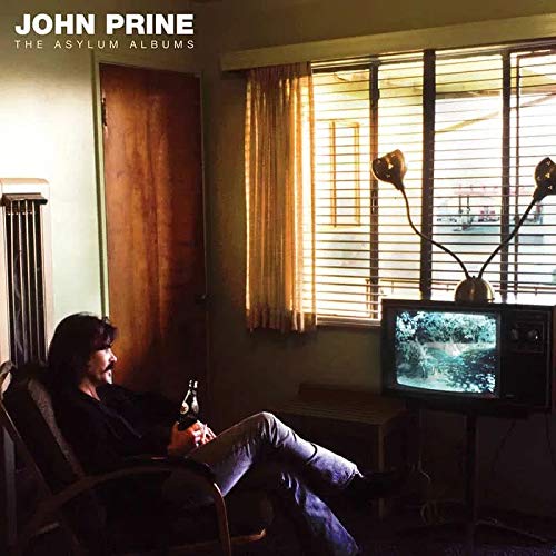 John Prine album cover featuring a man relaxing in front of a TV.