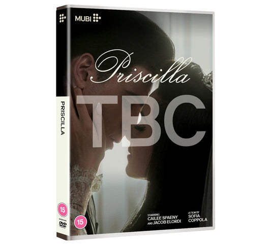 DVD cover for the film Priscilla featuring a couple in a close embrace.