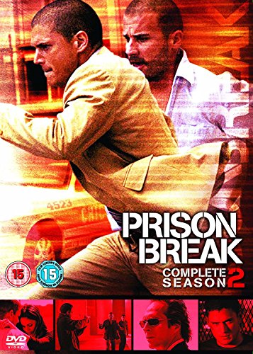 "Prison Break Season 2 DVD cover featuring two men in a tense scene."