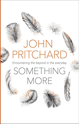 Book cover with author John Pritchard, title "Something More," and feather illustrations.