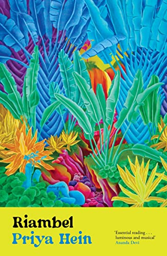 Book cover with vibrant, abstract floral and plant imagery in blue, green, and yellow.