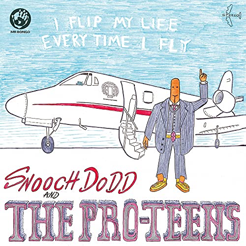 Vinyl record cover: cartoon man and airplane, text “Pro-teens” and “Snooch Dodd”.