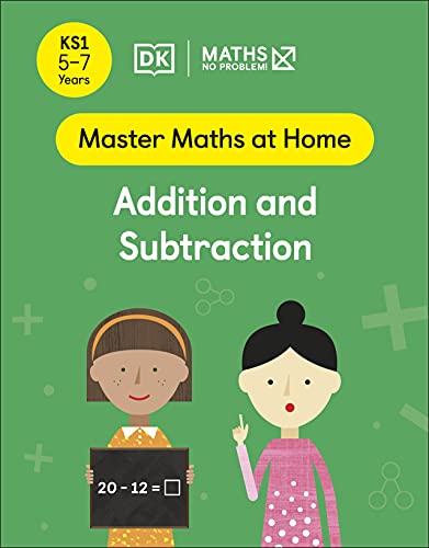 Book cover with cartoon children and math symbols, titled “Addition and Subtraction”.