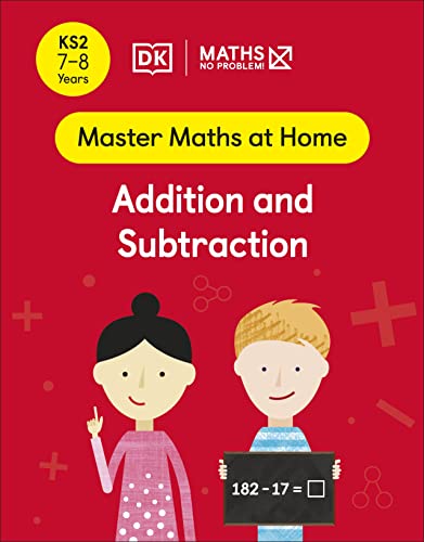 Red book cover with cartoon children and addition/subtraction theme.