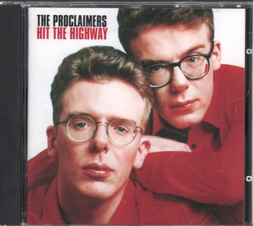 CD cover for The Proclaimers’ “Hit The Highway” featuring two men in glasses.