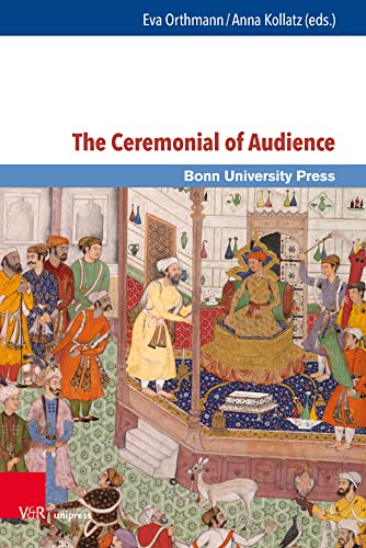 Book cover depicting a colorful 18th-century Mughal court scene.