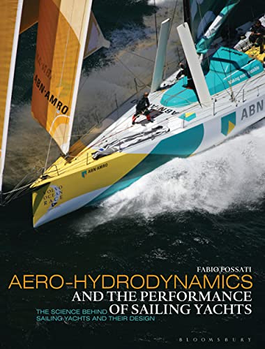 Sailing yacht racing through waves, book cover with title and author.