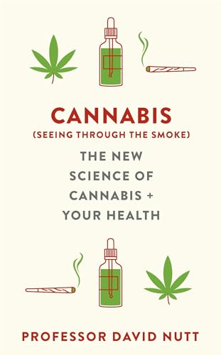 Book cover with cannabis leaf, joint, and oil dropper illustrations.