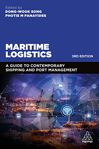 Book cover: “Maritime Logistics” 3rd edition, with port and network imagery.