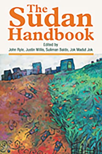 Book cover: "The Sudan Handbook" with a landscape painting.