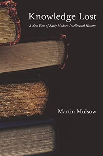 Book cover with stacked antique books and title "Knowledge Lost.