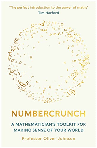Book cover for "Numbercrunch" with a circular arrangement of numbers.
