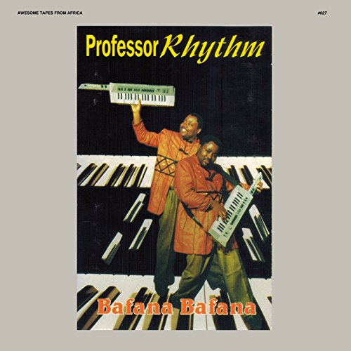 CD cover featuring two musicians with keyboards, titled "Professor Rhythm - Bafana Bafana".