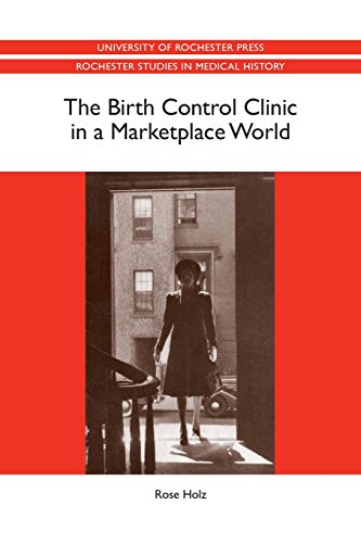 Book cover: woman entering a building, red background, title text.
