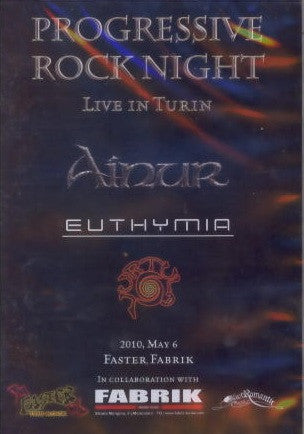 DVD cover for "Progressive Rock Night - Live in Turin" featuring band logos.
