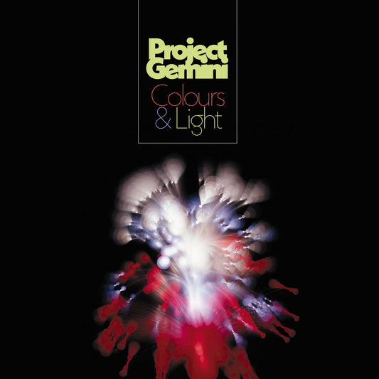 CD cover for Project Gemini - Colours & Light, with abstract light trails.