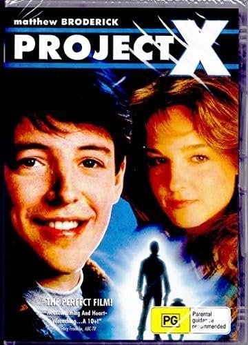 DVD cover for "Project X" featuring Matthew Broderick and a young woman.
