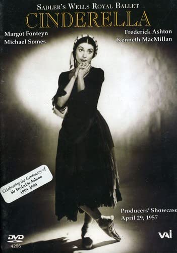 Black and white DVD cover of a ballerina in Cinderella costume.