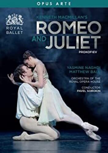 DVD cover for Prokofiev’s “Romeo and Juliet” ballet, couple embracing.
