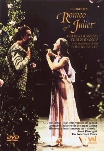 DVD cover for Prokofiev’s “Romeo & Juliet” ballet featuring dancers.