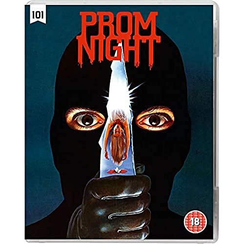 Prom Night" Blu-ray cover featuring a masked figure holding a knife.