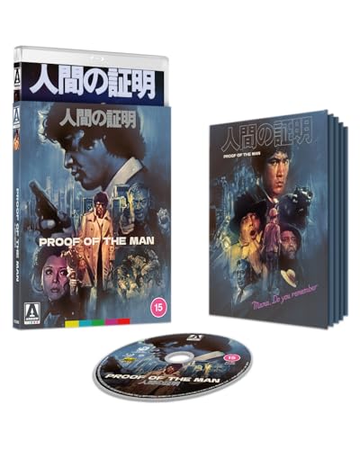 Proof of the Man Blu-ray case, booklet, and disc with illustrated cast montage.