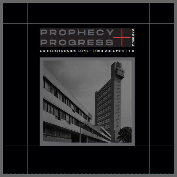 CD cover for “Prophecy + Progress” featuring a brutalist building.