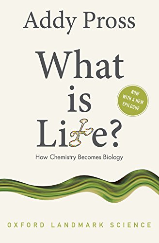 Book cover: "What is Life?" by Addy Pross, with a molecular illustration.