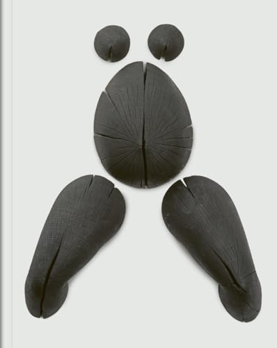 Dark, fractured stone arranged in the rough shape of a human figure.