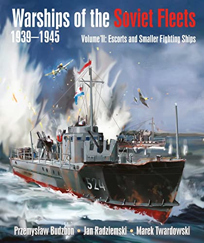 Book cover depicting a Soviet warship amidst naval combat, 1939-1945.