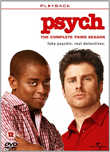DVD cover for "Psych: Season 3" featuring two men looking at the viewer.
