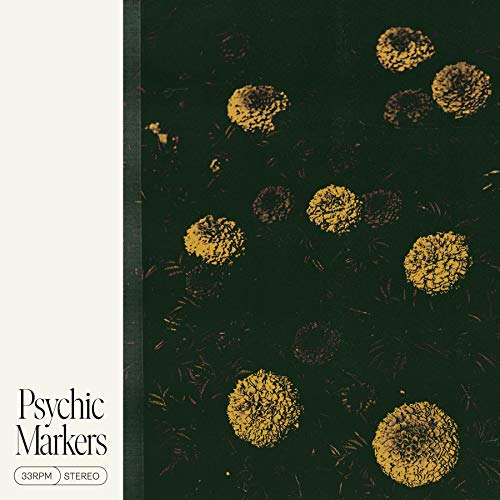 Dark green album cover with gold floral patterns and text "Psychic Markers".