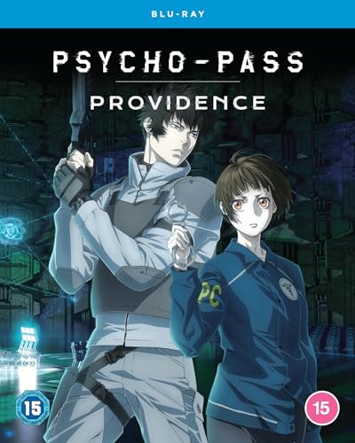 Blu-ray cover for "Psycho-Pass: Providence" featuring two anime characters.