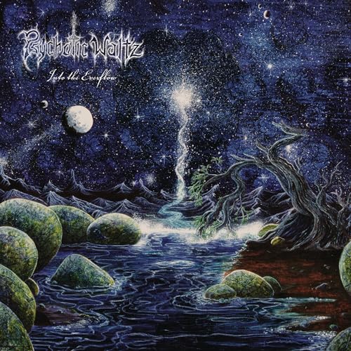 Album cover for Psychotic Waltz’s “Into the Everflow” featuring a starry landscape.