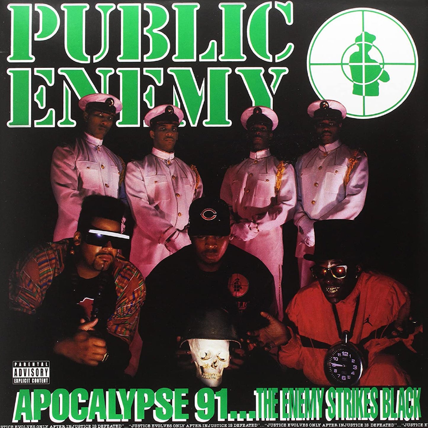 Public Enemy Apocalypse 91 album cover featuring the group members and a skull.